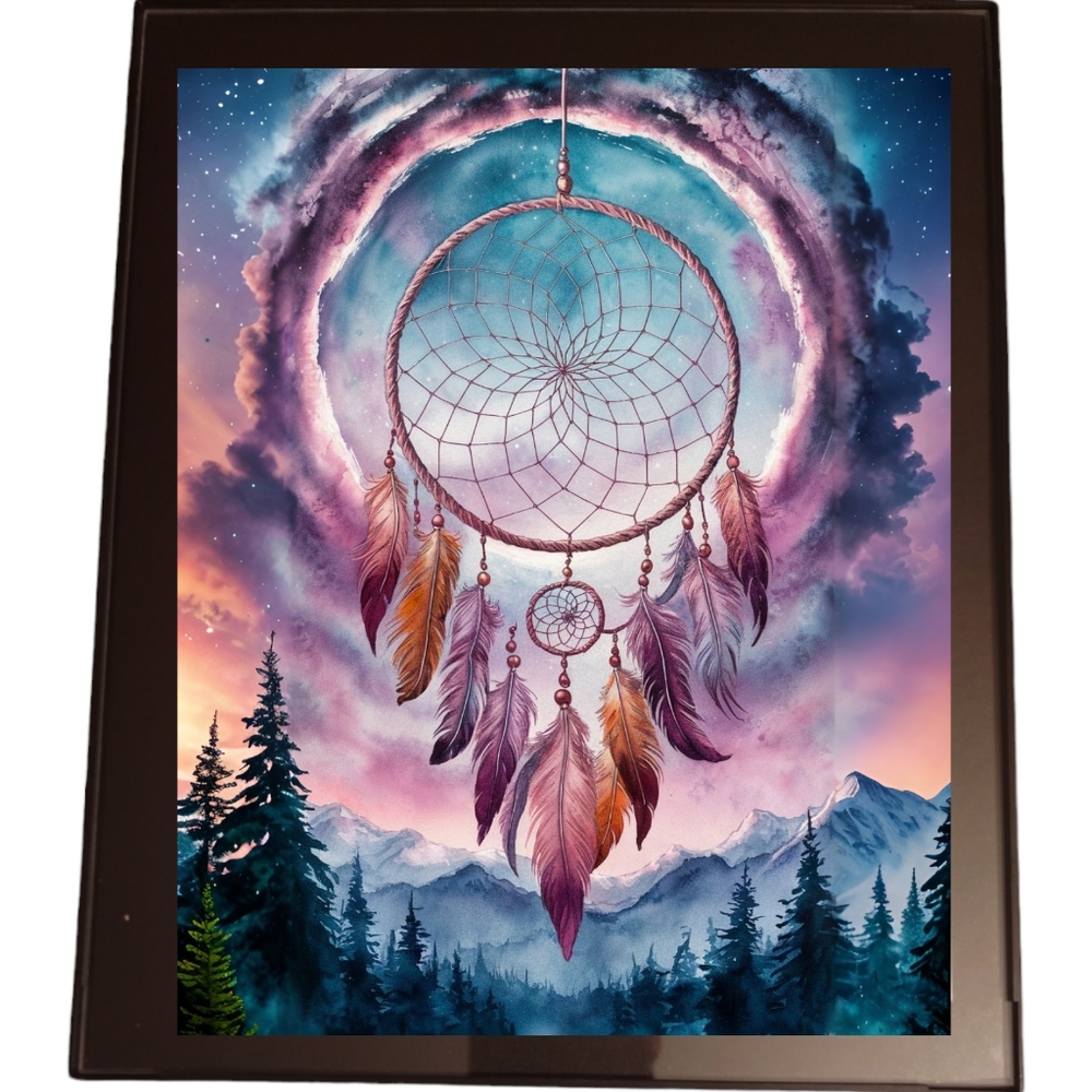 Dreamcatcher In A Glass Front Frame 8x10 Picture AI
